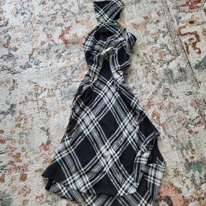 B. Moss Vintage backless high neck slip midi dress